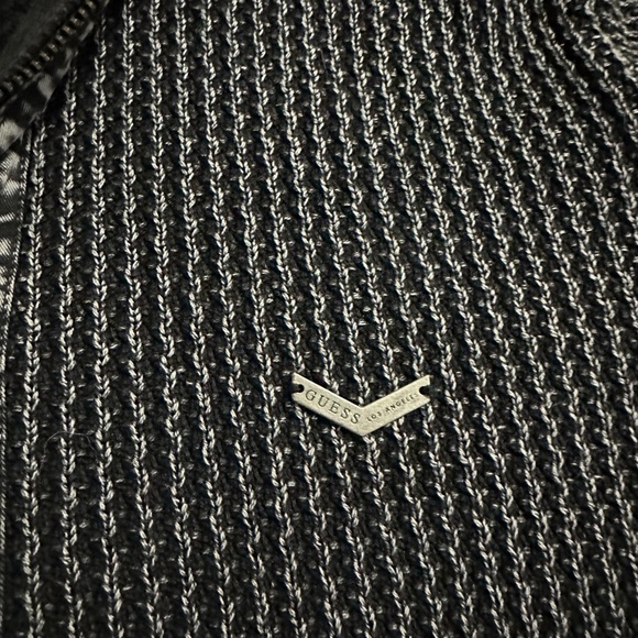 Guess full zip Y2K acid wash 100% cotton sweater. Size L - Picture 3 of 7